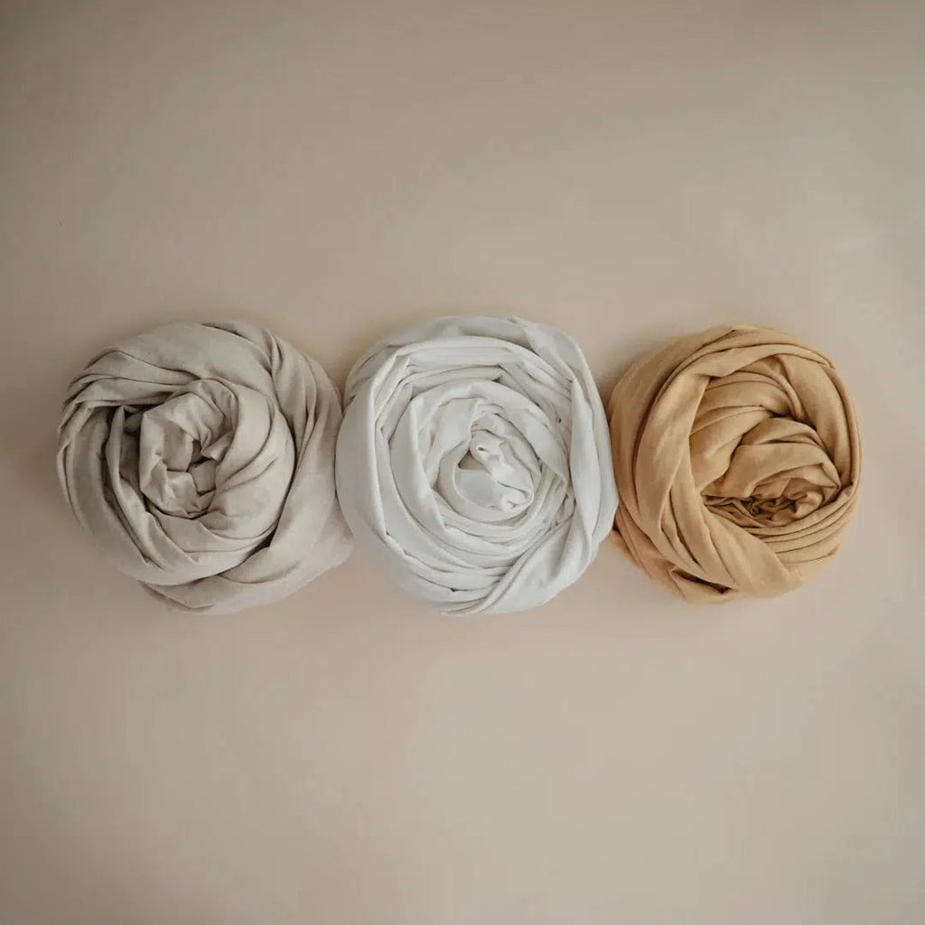 Mushie - Organic Cotton Baby Wrap - Ivory-Baby Carriers-Posh Baby