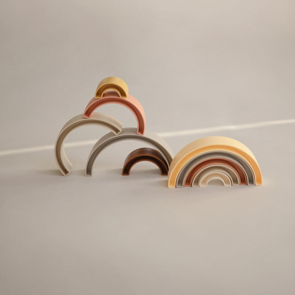 Mushie - Rainbow Stacking Toy-Stacking Toys-Hillside-Posh Baby