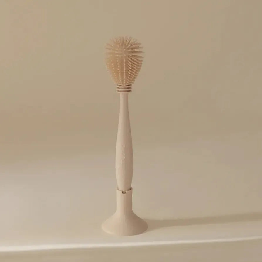 Mushie - Silicone Bottle Brush - Shifting Sand-Plates + Bowls + Cups + Utensils-Posh Baby