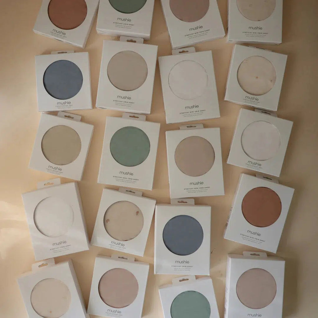 Mushie - Stretchy Crib Sheet - Blush-Crib Sheets-Posh Baby