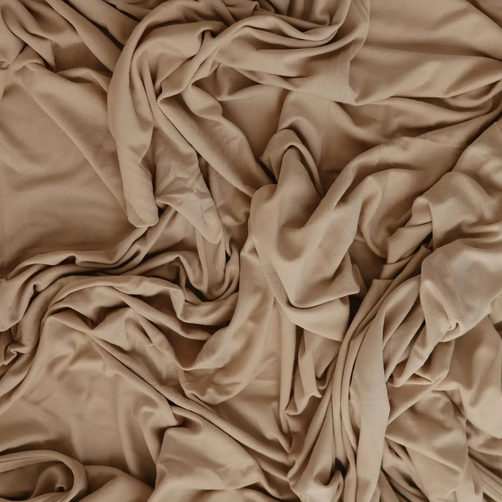 Mushie - Stretchy Swaddle Blanket - Fog-Swaddle Blankets-Posh Baby
