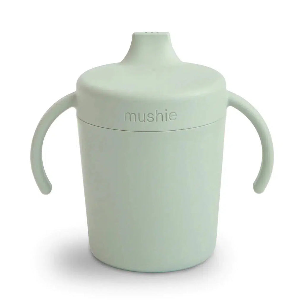 Mushie - Trainer Sippy Cup - Sage-Plates + Bowls + Cups + Utensils-Posh Baby