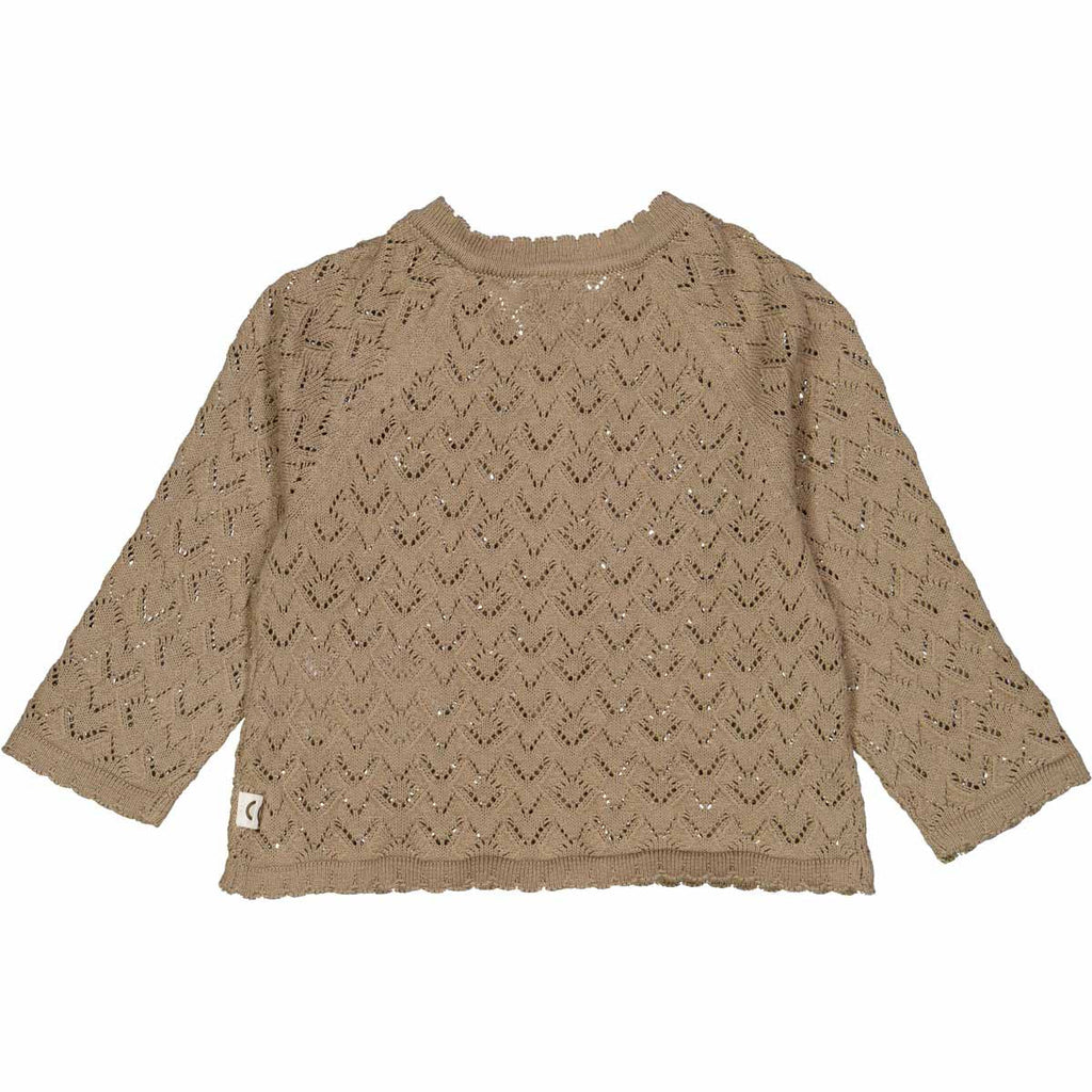Musli - Organic Knit Cardigan - Cashew-Sweaters + Cardigans + Jackets-0-3M-Posh Baby