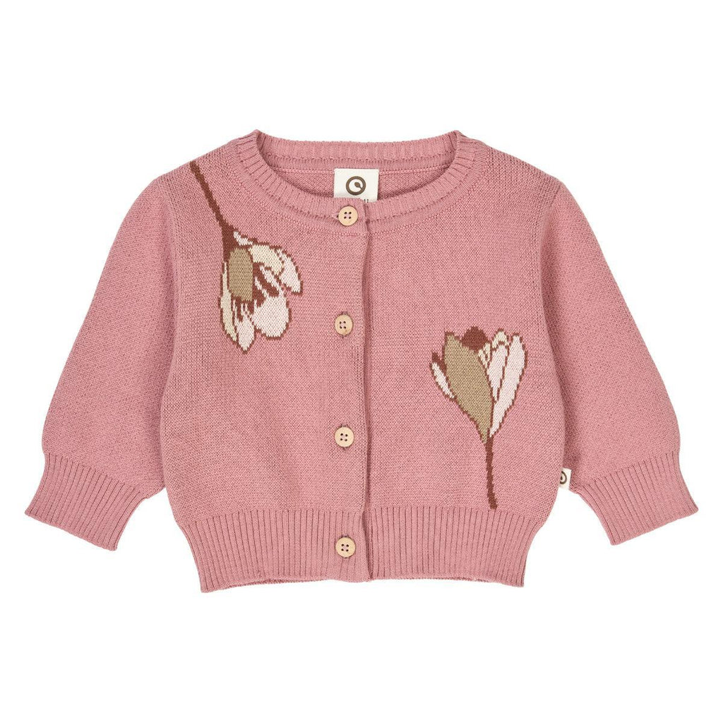 Musli - Organic Knit Cardigan - Vintage Rose-Sweaters + Cardigans + Jackets-0-3M-Posh Baby