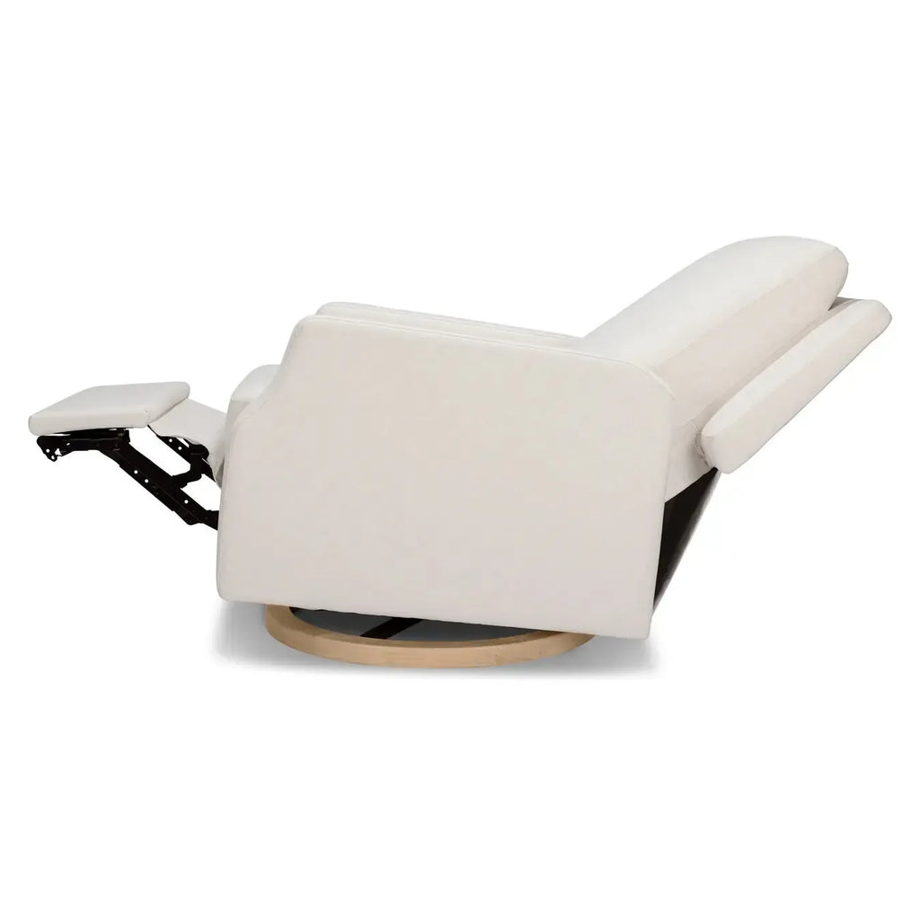 Namesake - Crewe Electronic Recliner and Swivel Glider - Performance Cream + Wood Base-Chairs-Posh Baby