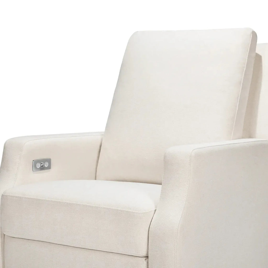 Namesake - Crewe Electronic Recliner and Swivel Glider - Performance Cream + Wood Base-Chairs-Posh Baby