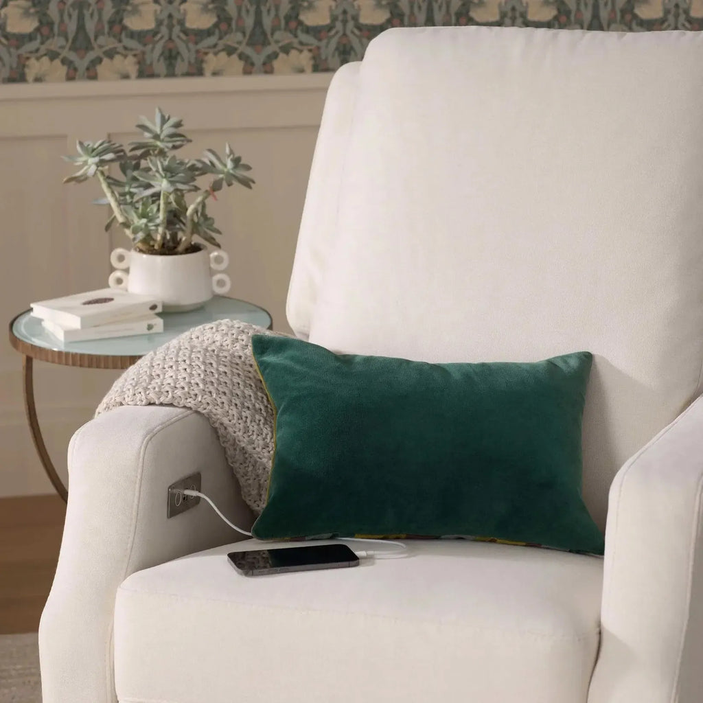 Namesake - Crewe Electronic Recliner and Swivel Glider - Performance Cream + Wood Base-Chairs-Posh Baby