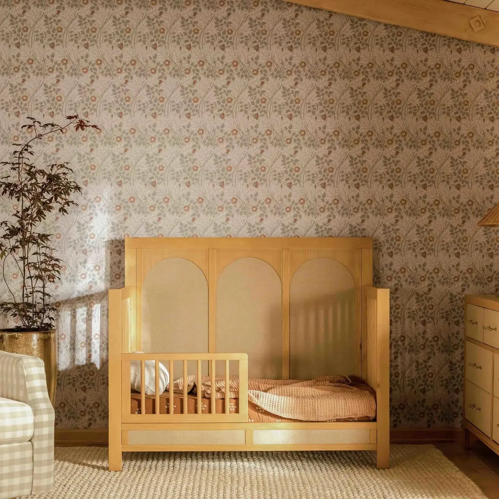 Namesake - Eloise 4-in-1 Convertible Crib - Honey + Performance Sand Eco-Weave-Cribs-Posh Baby