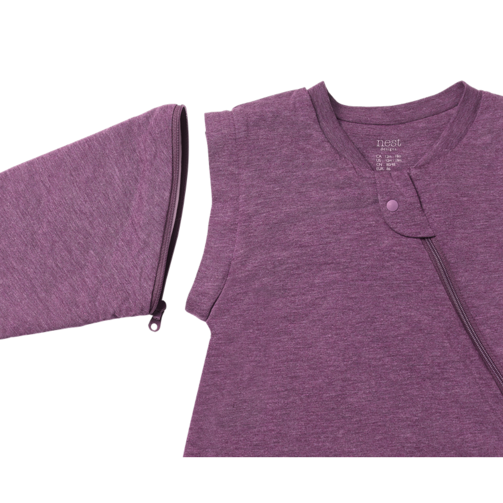 Nest Designs - Removable Long Sleeve Sleepsack - 2.0 TOG - Purple Gumdrop-Sleep Sacks + Bags-6-18M-Posh Baby