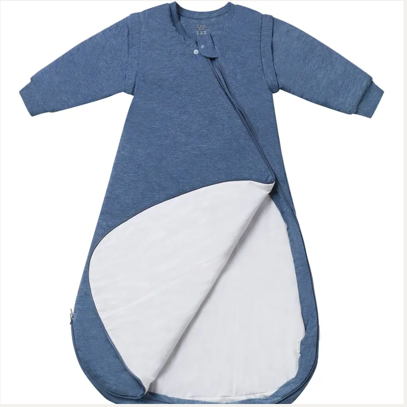 Nest Designs - Removable Long Sleeve Sleepsack - 2.0 TOG - Vintage Indigo-Sleep Sacks + Bags-6-18M-Posh Baby