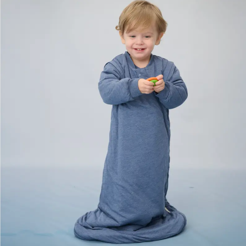 Nest Designs - Removable Long Sleeve Sleepsack - 2.0 TOG - Vintage Indigo-Sleep Sacks + Bags-6-18M-Posh Baby