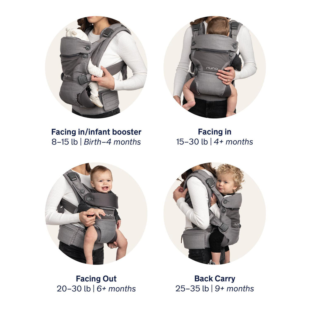 Nuna - CUDL 4-in-1 Baby Carrier - Softened Denim-Baby Carriers-Posh Baby