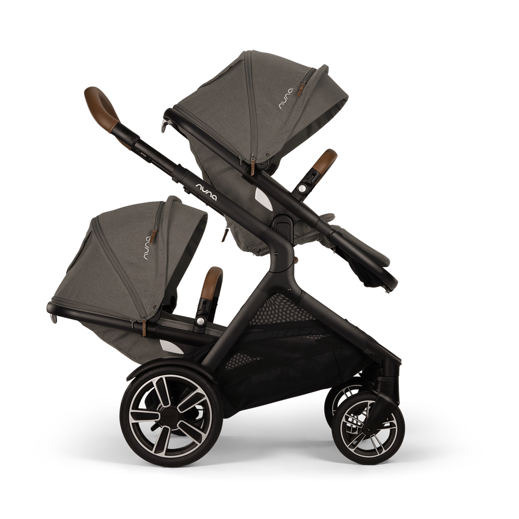 Nuna - Demi Next Stroller + Rider Board - Granite-Single-to-Double Strollers-Posh Baby