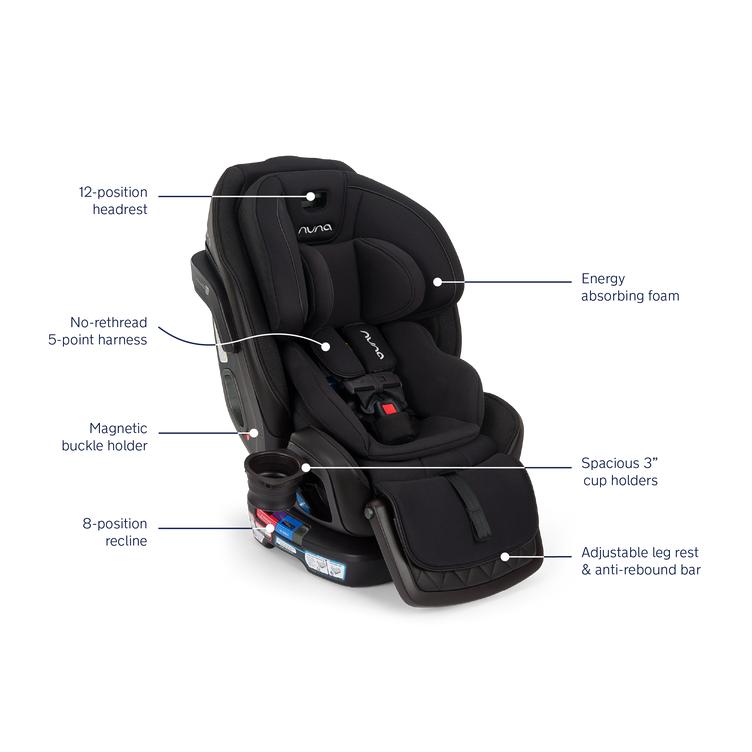 Nuna - Exec Next All-in-One Car Seat - Caviar-Convertible Car Seats-Posh Baby