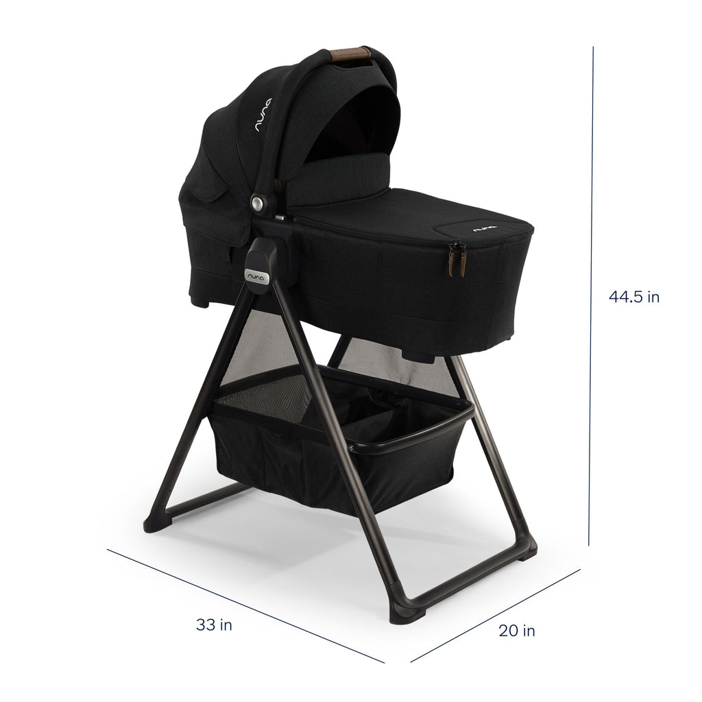 Nuna - Lytl Bassinet + Stand (for Triv) - Caviar-Stroller Bassinets + Stands-Posh Baby