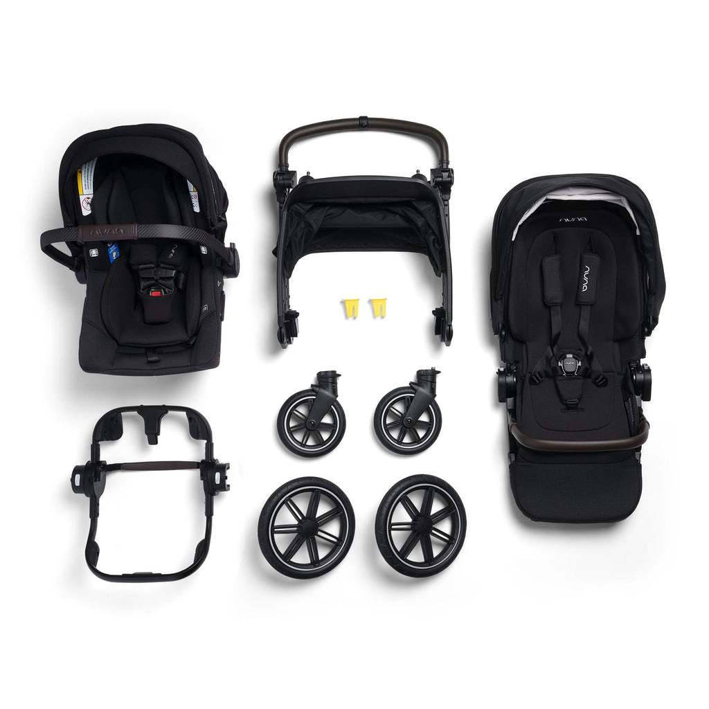 Nuna - Pipa Urbn + TRIV LX Stroller Travel System - Caviar-Car Seat + Stroller Bundles-Posh Baby