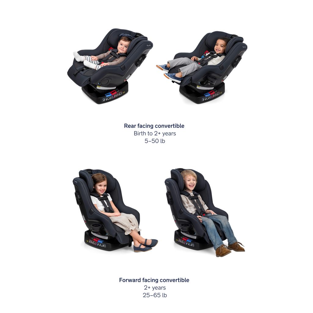 Nuna - Rava Flame Retardant Free Convertible Car Seat - Caviar-Convertible Car Seats-Posh Baby