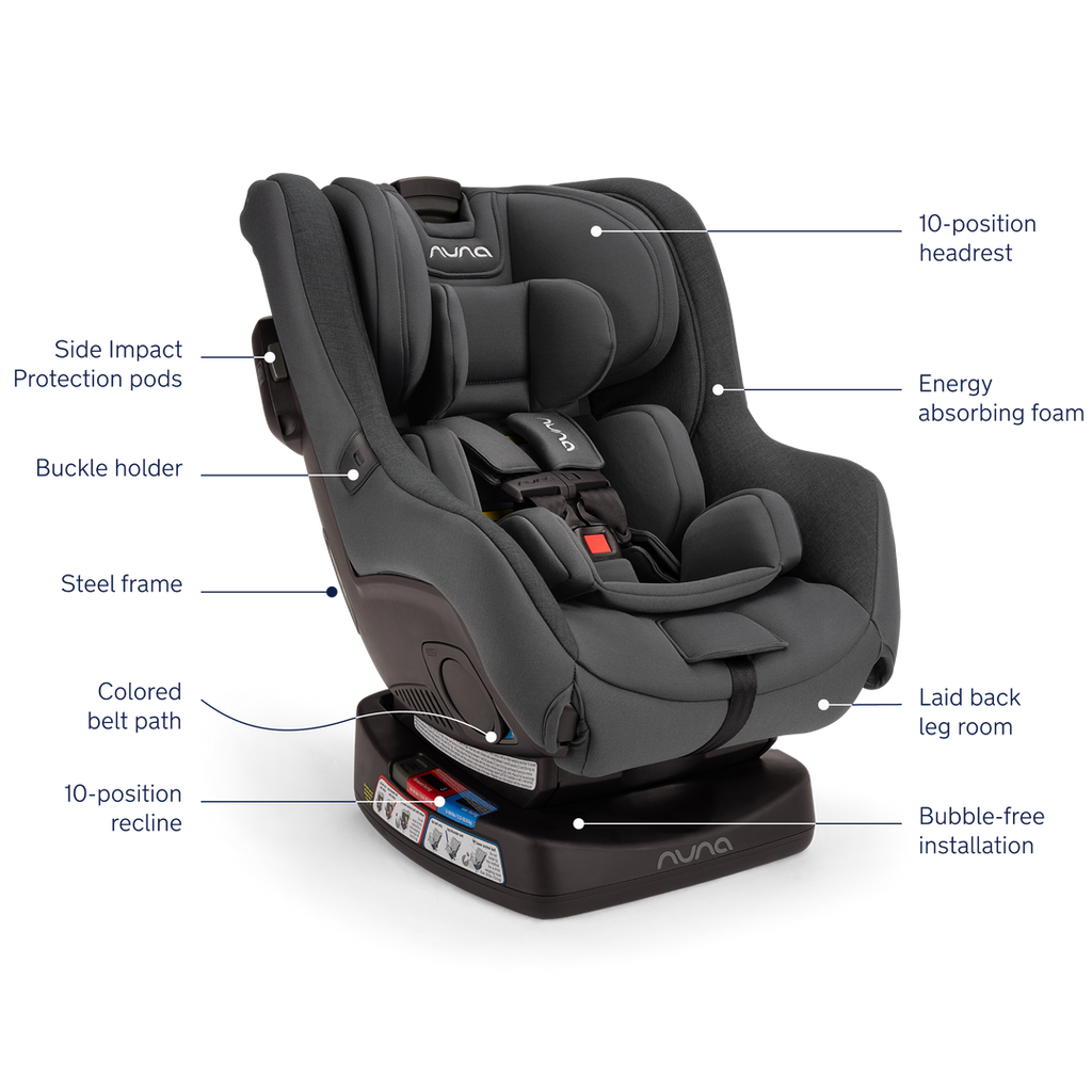 Nuna - Rava Flame Retardant Free Convertible Car Seat - Ocean-Convertible Car Seats-Posh Baby