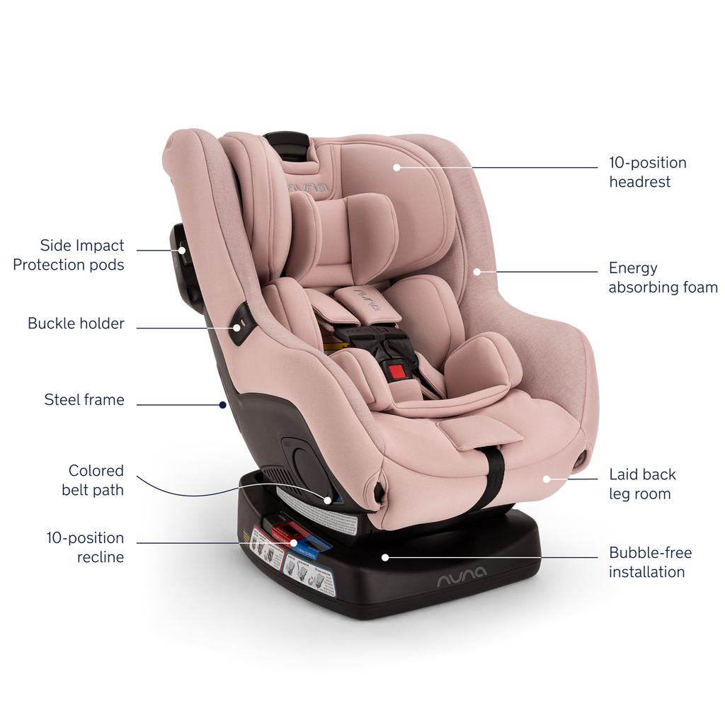 Nuna - Rava Flame Retardant Free Convertible Car Seat - Thistle-Convertible Car Seats-Posh Baby