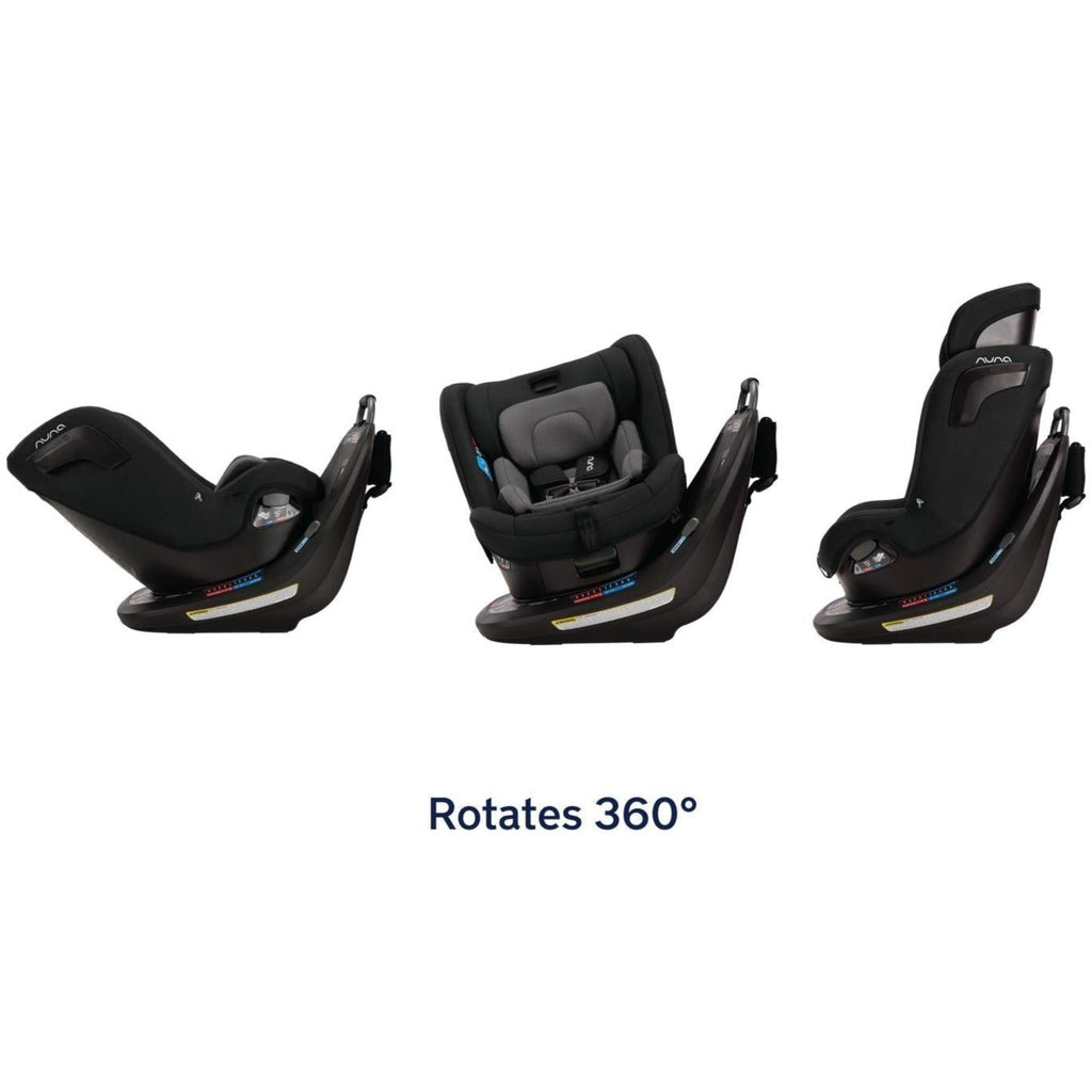 Nuna - REVV Rotating Convertible Car Seat - Caviar-Convertible Car Seats-Posh Baby