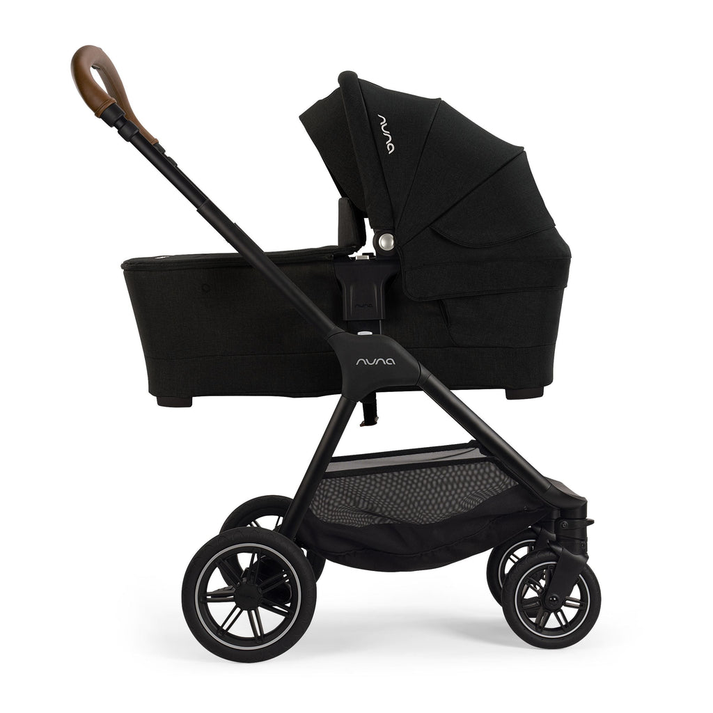 Nuna - SWIV™ & TRIV™ Series Bassinet + Stand - Caviar-Stroller Bassinets + Stands-Posh Baby