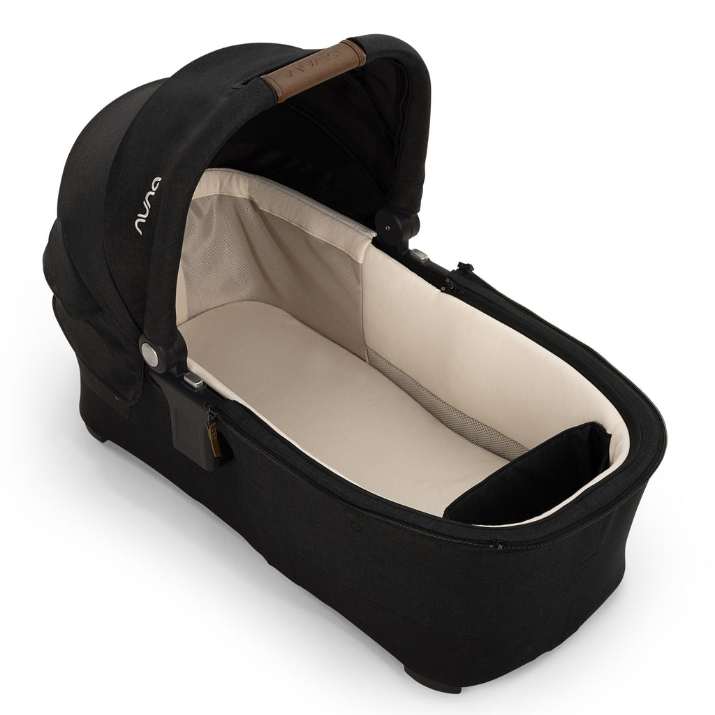 Nuna - SWIV™ & TRIV™ Series Bassinet + Stand - Caviar-Stroller Bassinets + Stands-Posh Baby
