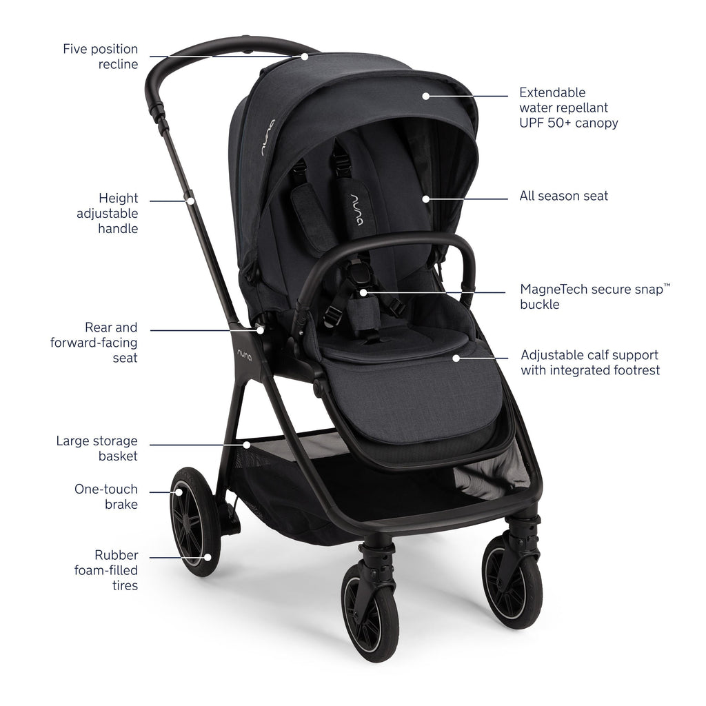 Nuna - Triv NEXT + Pipa URBN Travel System - Ocean-Car Seat + Stroller Bundles-Posh Baby