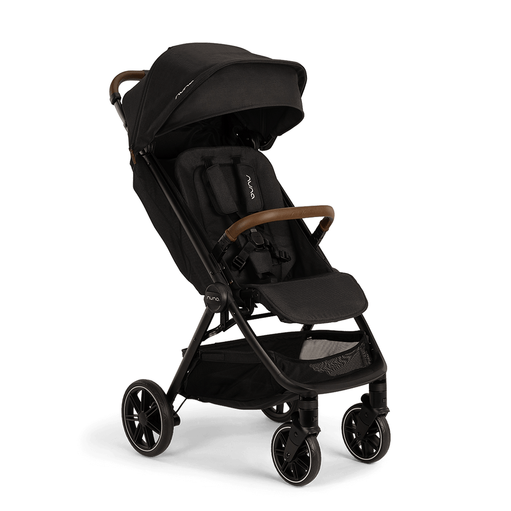 Nuna - TRVL LX Stroller - Caviar (NEW)-Lightweight + Travel Strollers-Posh Baby