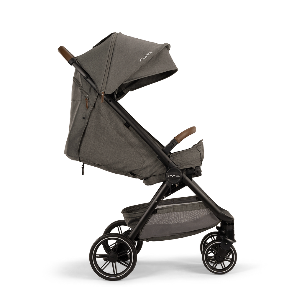 Nuna - TRVL LX Stroller - Granite (NEW)-Lightweight + Travel Strollers-Posh Baby