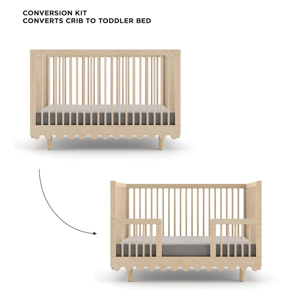 Oeuf - Moss Crib Toddler Bed Conversion Kit-Crib Conversions + Rails-Birch-Posh Baby