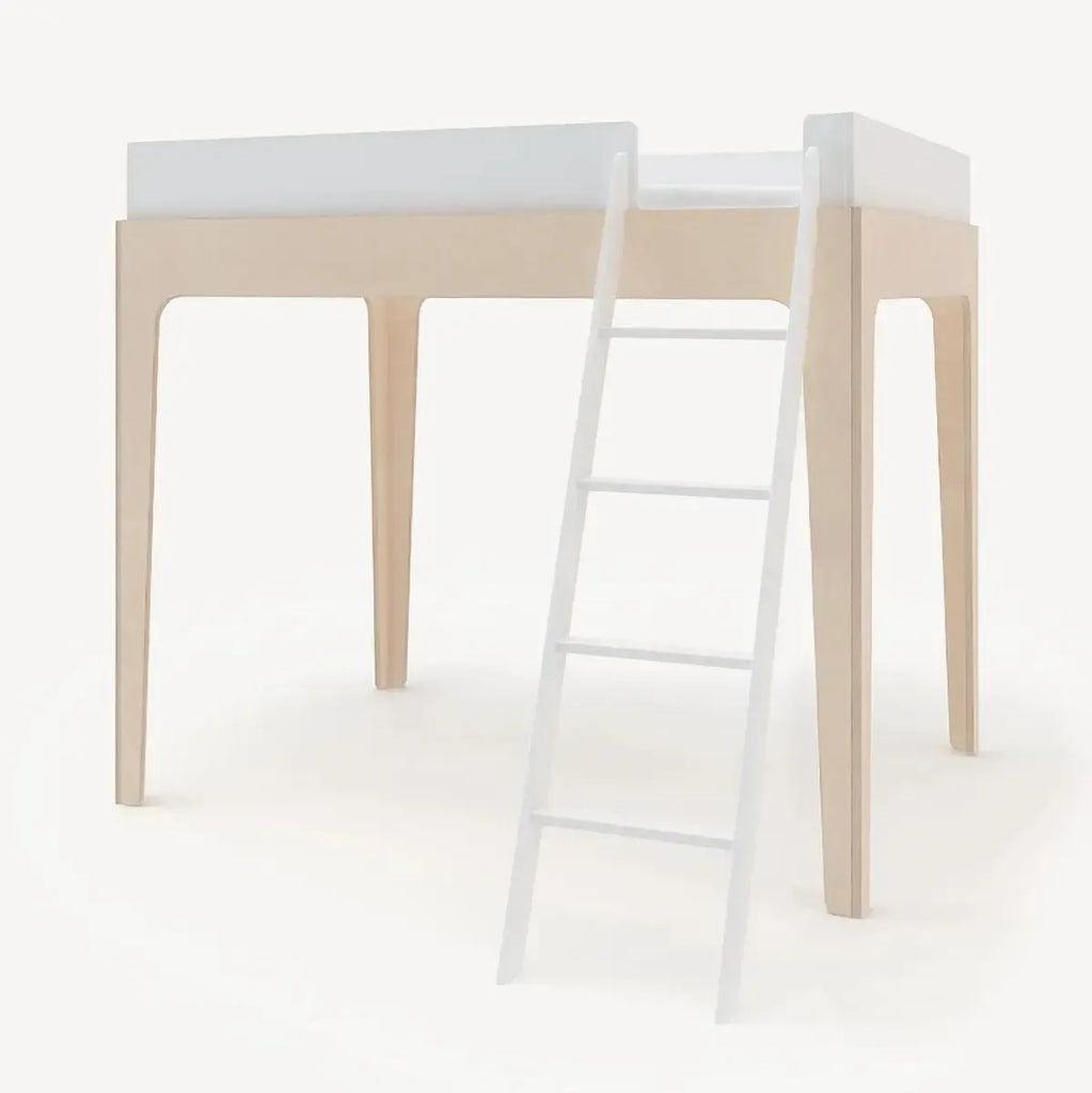 Oeuf - Perch Loft Bed - White + Birch-Bunk Beds-Twin-No Mattress-Posh Baby