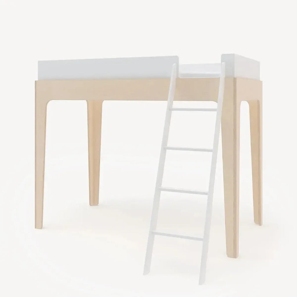 Oeuf - Perch Loft Bed - White + Birch-Bunk Beds-Twin-No Mattress-Posh Baby