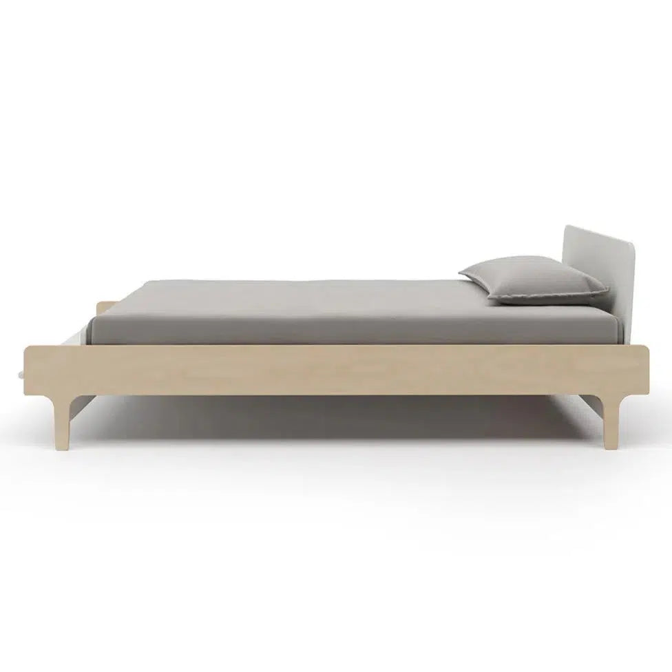 Oeuf - River Twin Bed - White + Birch-Twin Beds-No Rail Needed-Posh Baby