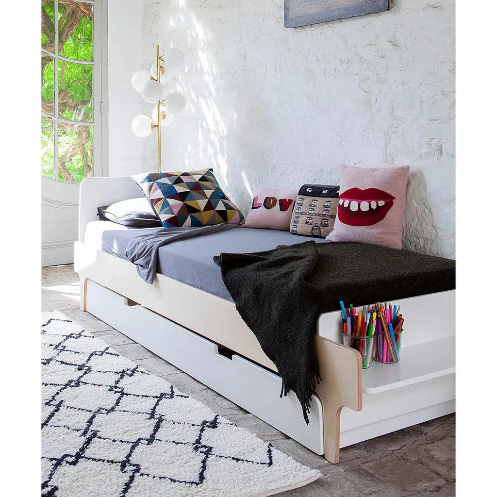 Oeuf - River Twin Trundle Frame - White-Twin Beds-No Mattress Included-Posh Baby