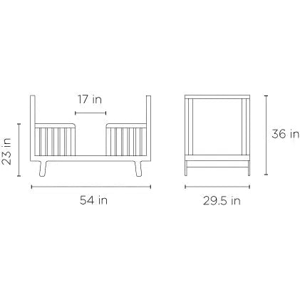 Oeuf - Sparrow Toddler Bed Conversion Kit - White-Crib Conversions + Rails-Posh Baby