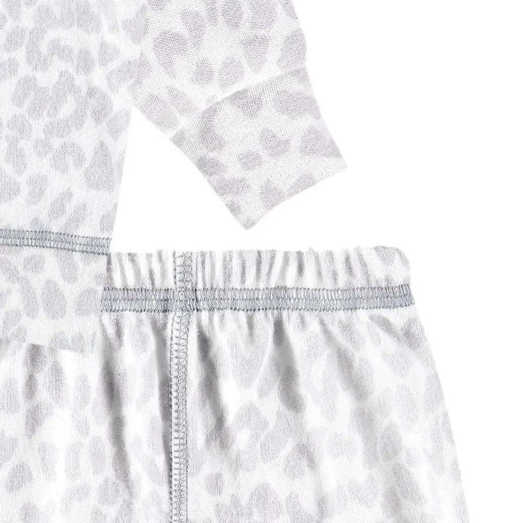 Paige Lauren - Fuzzy Sweatshirt + Jogger Set - Grey Leopard-Sets-3-6M-Posh Baby