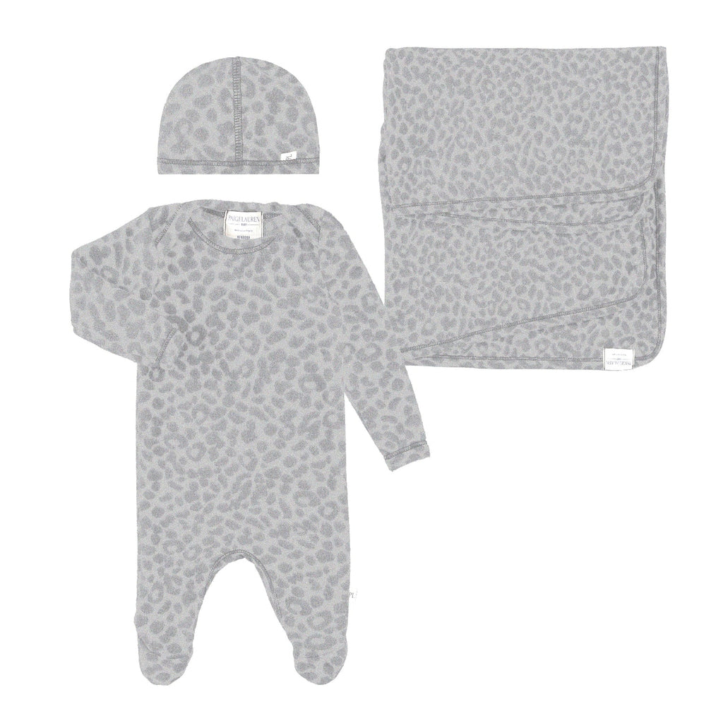 Paige Lauren - Take Me Home 3-Piece Set - Grey Leopard-Sets-Newborn-Posh Baby