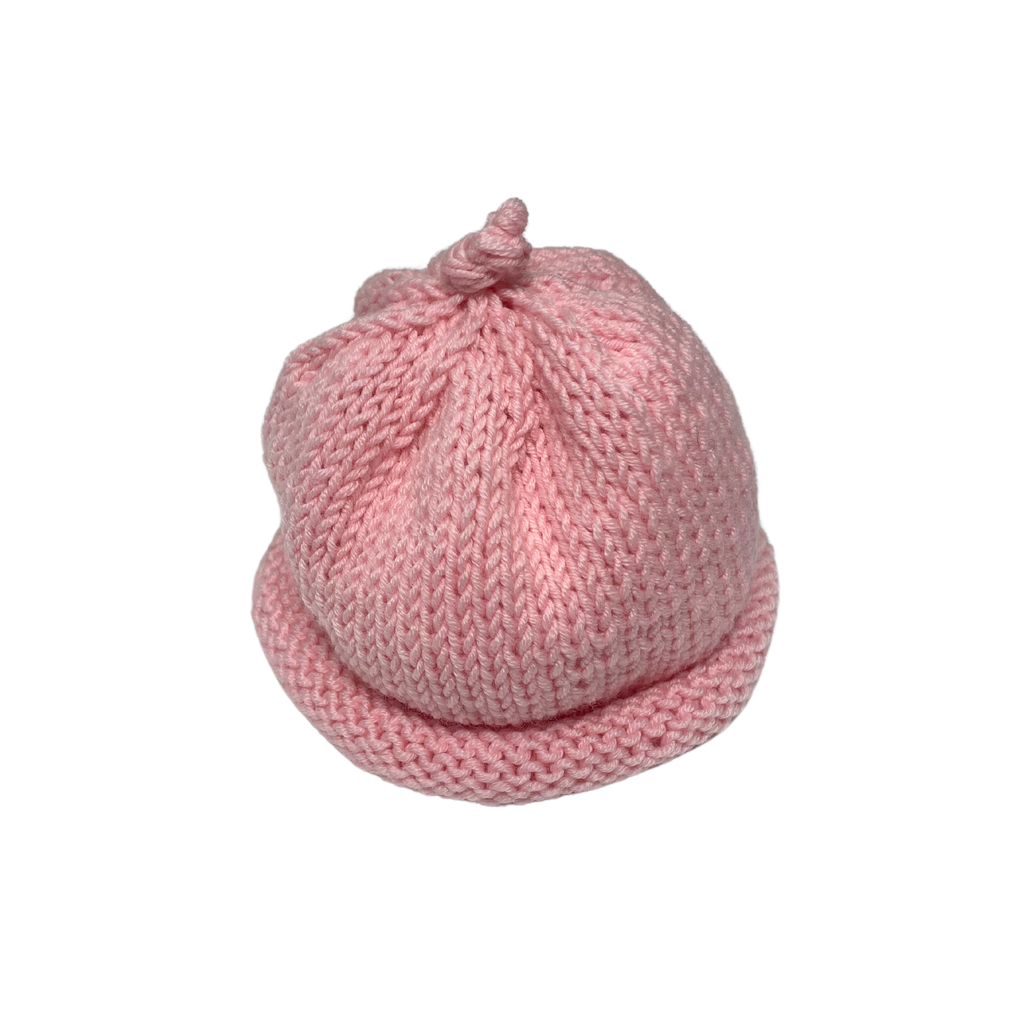 Patricia Oliphant - Hand Knit Baby Hat-Hats-0-6M-Pink-Posh Baby