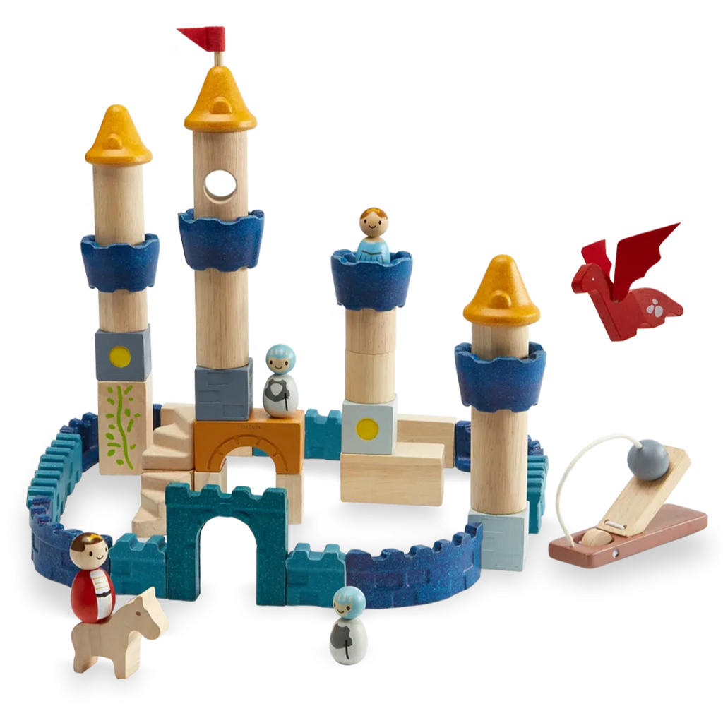 PlanToys - Castle Blocks - Orchard Series-Pretend Play-Posh Baby