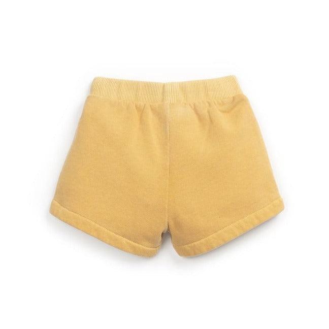 Play Up - Organic Bow-Waist Shorts - Marigold Yellow-Bottoms-0-3M-Posh Baby