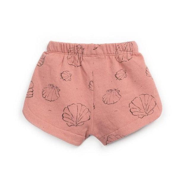 Play Up - Organic Cotton Shorts - Coral Shells-Bottoms-0-3M-Posh Baby