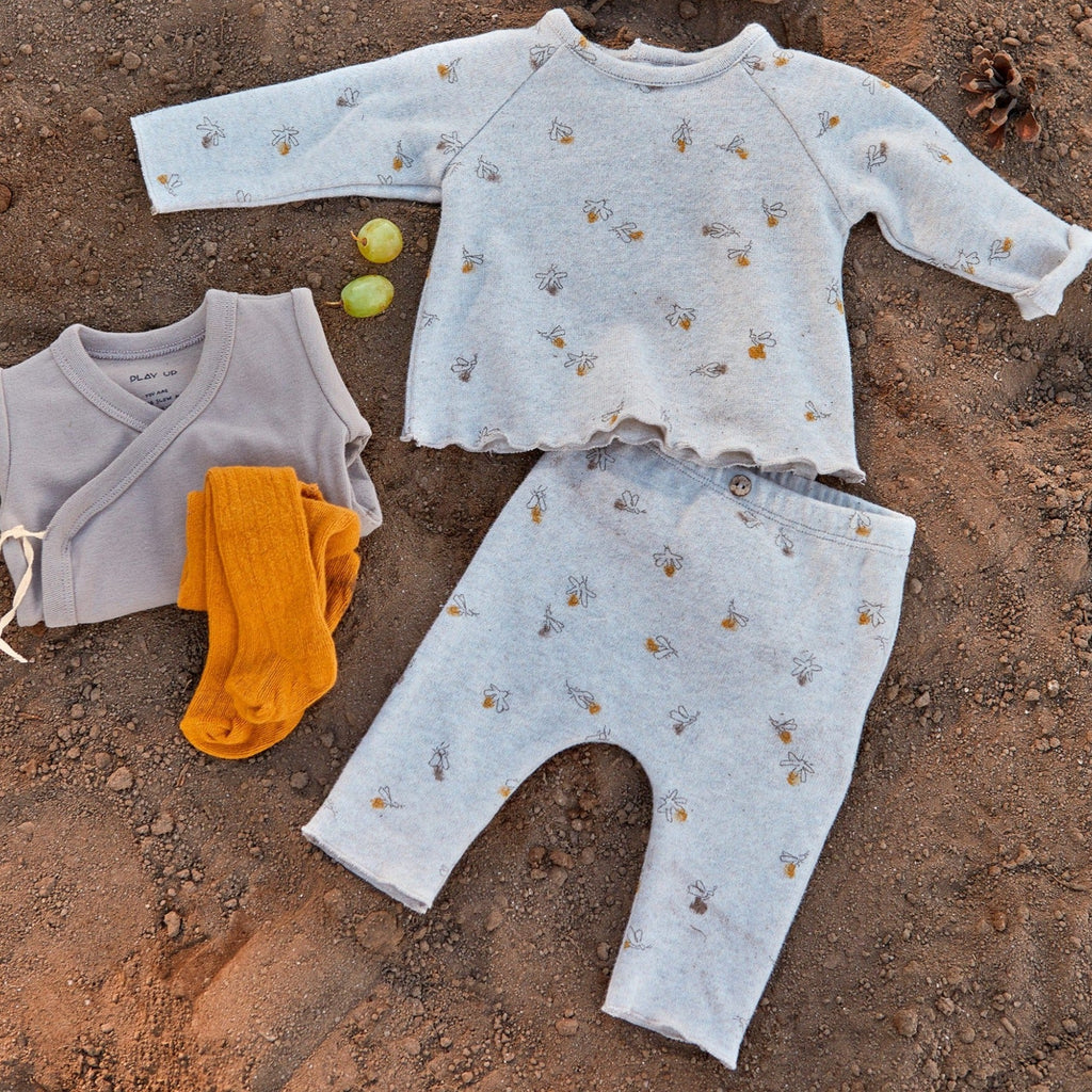 Play Up - Organic Jersey Pants - Fireflies-Bottoms-0-3M-Posh Baby