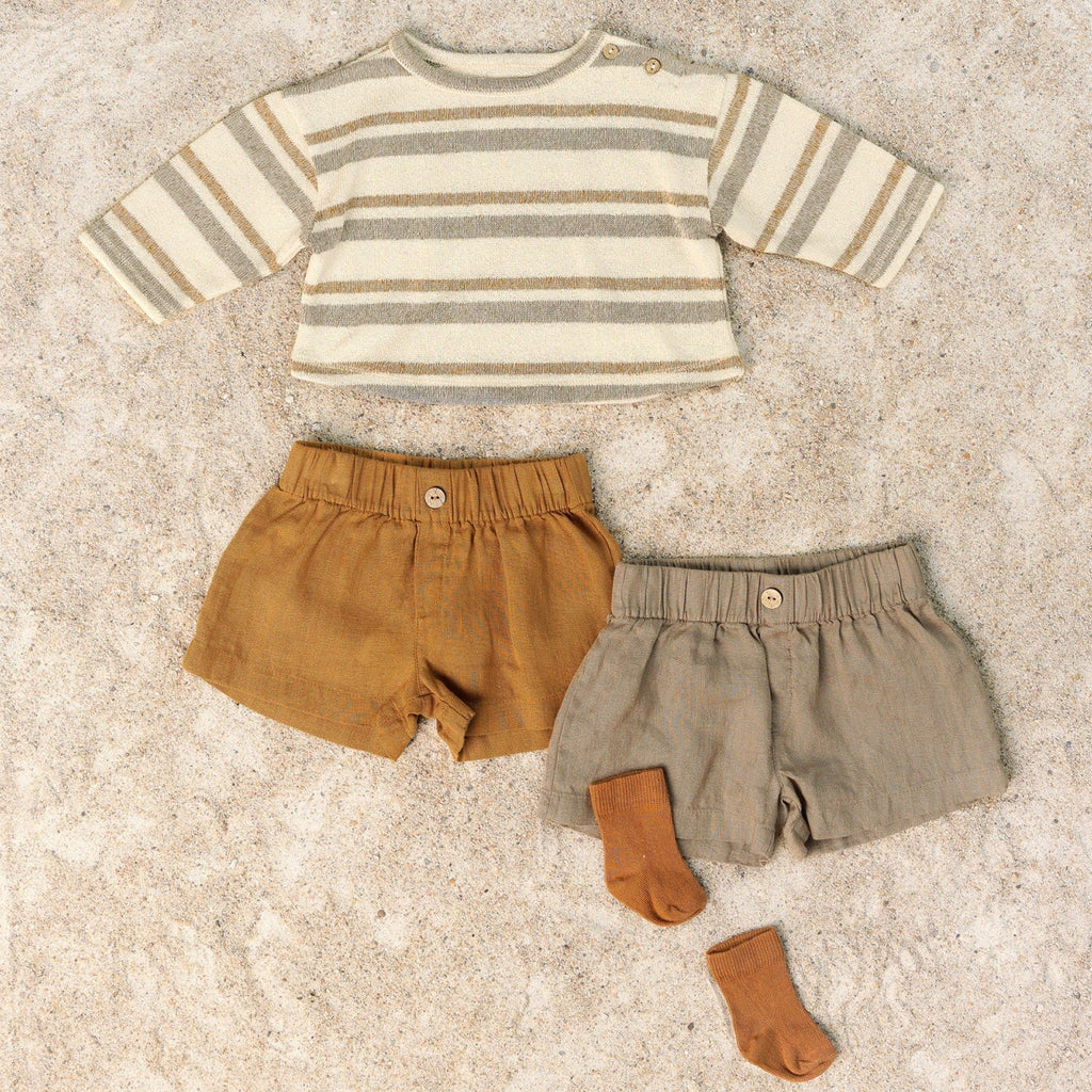 Play Up - Organic Jersey Sweater - Multi Stripe-Long Sleeves-0-3M-Posh Baby