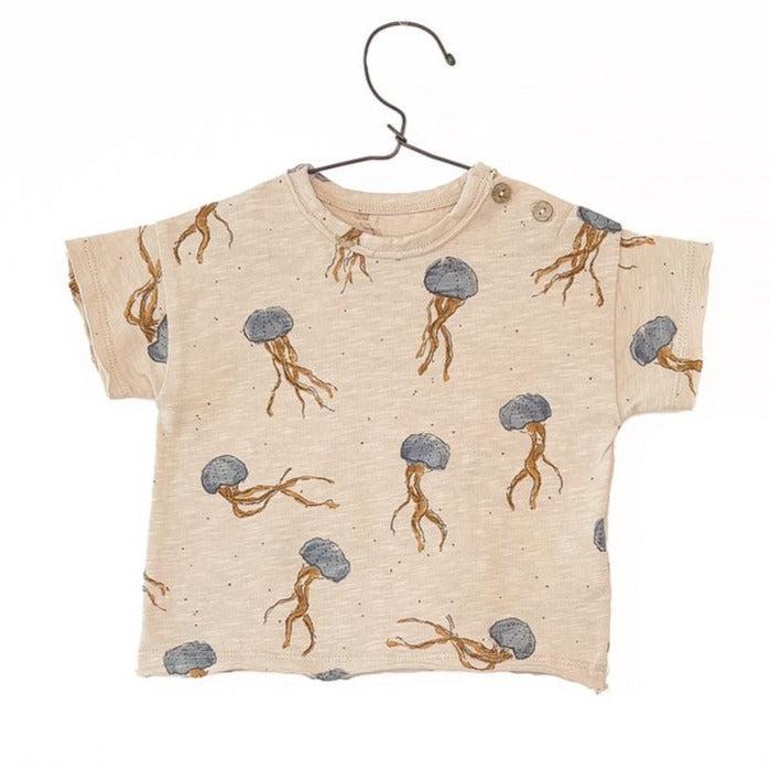 Play Up - Organic Jersey T-Shirt - Jellyfish-Short Sleeves-0-3M-Posh Baby