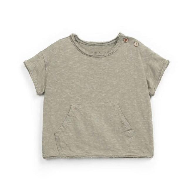 Play Up - Organic Jersey T-Shirt - Sage Green-Short Sleeves-0-3M-Posh Baby