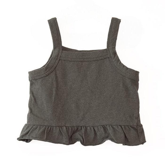 Play Up - Recycled Jersey Tank Top - Charcoal-Tank Tops-0-3M-Posh Baby