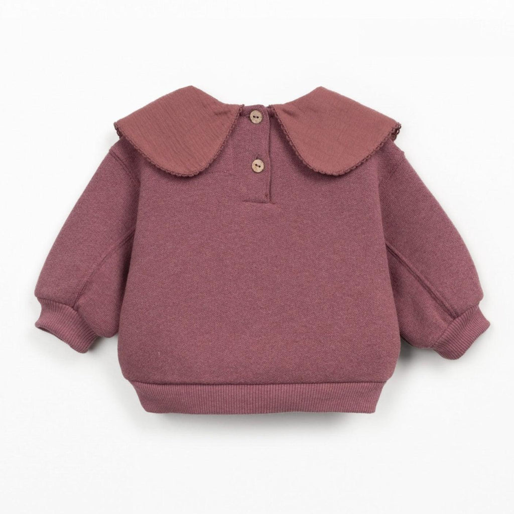 PlayUp - Collared Fleece Sweatshirt - Berry Mauve-Long Sleeves-0-3M (3M)-Posh Baby