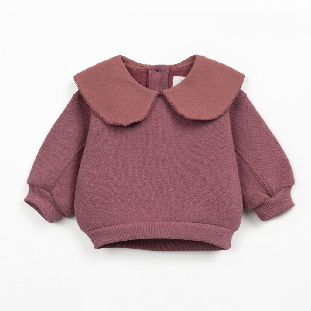 PlayUp - Collared Fleece Sweatshirt - Berry Mauve-Long Sleeves-0-3M (3M)-Posh Baby
