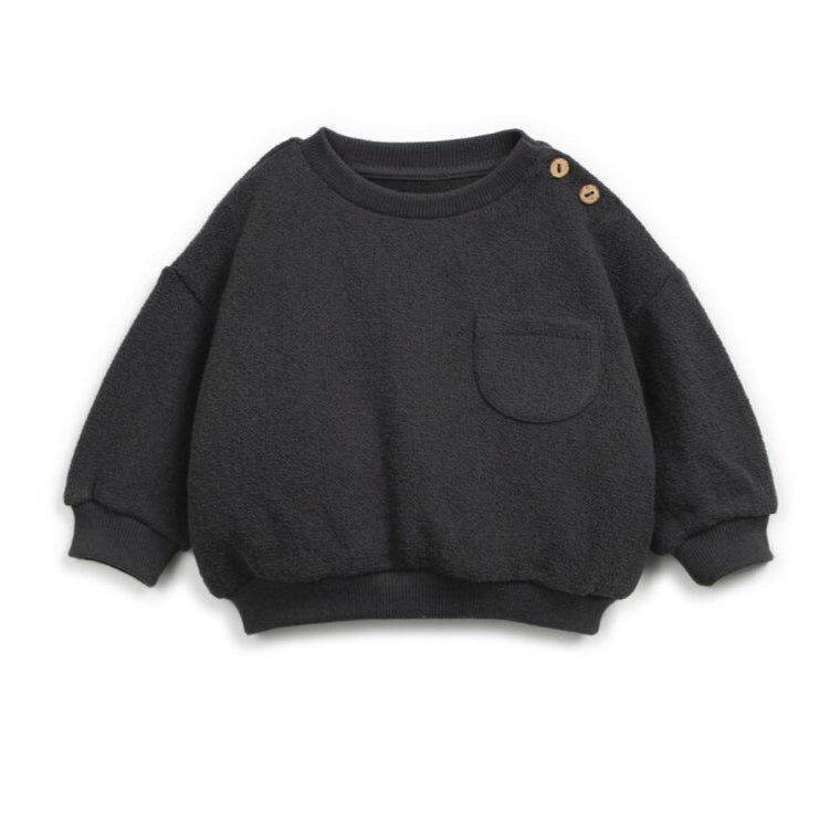 PlayUp - Fleece Sweatshirt - Granite-Long Sleeves-0-3M (3M)-Posh Baby