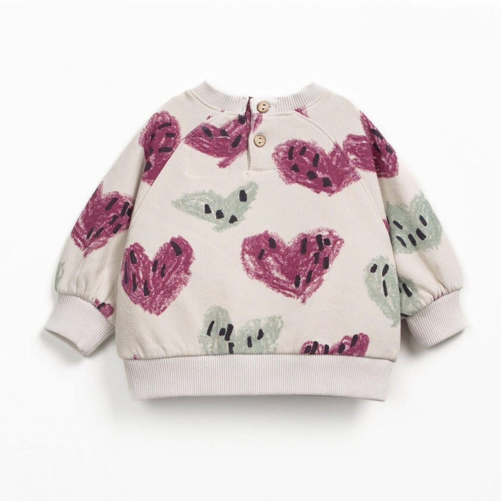 PlayUp - Fleece Sweatshirt - Hearts-Long Sleeves-3-6M (6M)-Posh Baby